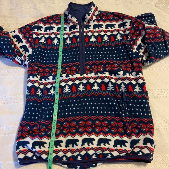 Chubbies Reversible Fleece Aztec Men Cabinecore 1/4 Zip Pullover Anorak Jacket - Picture 12 of 16